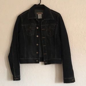 Clothing woman buttons jean jacket